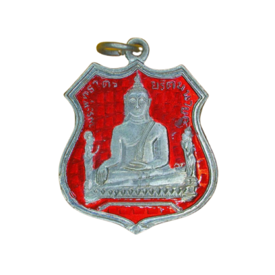 เหรียญหลวงพ่อโต วัดพนัญเชิง ปี 2460 เนื้อนิกเกิลผสมลงยา