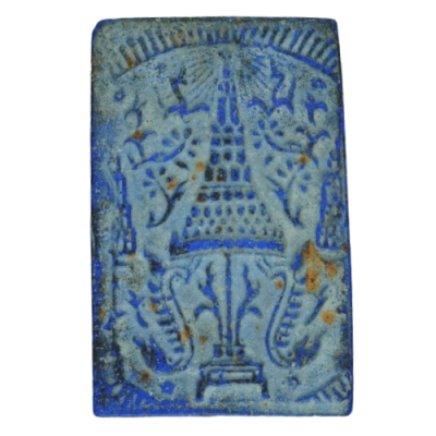 พระสมเด็จวัดระฆัง พิมพ์ใหญ่พระประธาน หลังตรา ร.4 ปี2400-2408 เนื้อน้ำเงิน