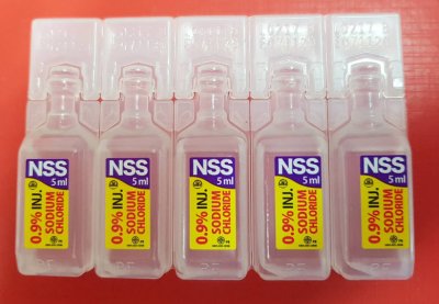 น้ำเกลือกระเปาะ NSS Sodium Chloride 0.9% (5 mL) ไทยนคร (1 กระเปาะ)