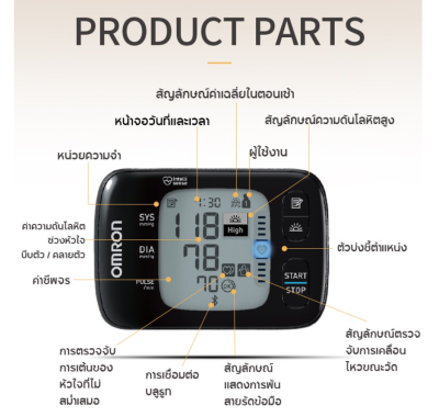 เครื่องวัดความดันทางข้อมือ OMRON HEM-6232T
