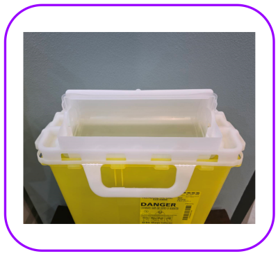 กล่องทิ้งเข็ม BD Sharps Collector 11.3L (301274) ฝาสี่เหลี่ยม
