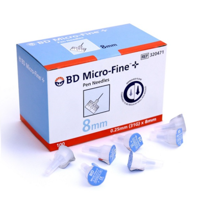 เข็ม BD Micro-Fine Pen Needles (31Gx8mm) กล่องฟ้า (ยกกล่อง 100 อัน)