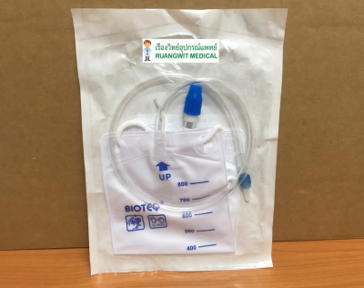 ถุงบรรจุของเหลว Drainage Bag 800 mL (BIOTEQ) ป้องกันการไหลย้อนกลับ