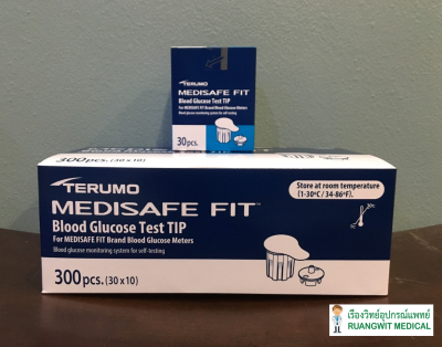 หัวตรวจน้ำตาล Medisafe Fit (30 แผ่น) (เฉพาะหัวตรวจ ไม่มีเข็ม) exp 09-2026