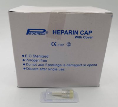 ข้อต่อฉีดยาให้น้ำเกลือ Heparin Cap with cover (มีตัวปิด)