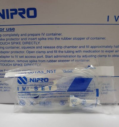 ชุดให้น้ำเกลือผู้ใหญ่ Nipro Infusion Set (20D-001AS) (1 ชุด)
