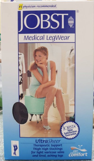 ถุงน่องเส้นเลือดขอด Jobst ระดับต้นขา แรงดัน 20-30 มม.ปรอท สีดำ