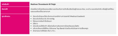 Mediven Thrombexin 18 Thigh (ต้นขา) ป้องกันการเกิดลิ่มเลือดอุดตันที่ขา และลดขาบวม