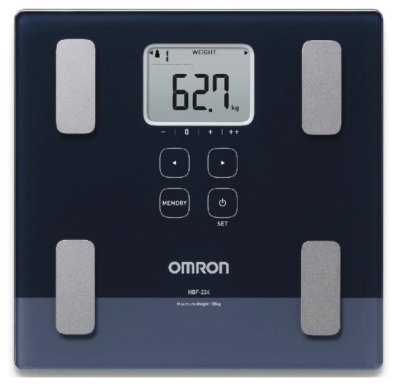 เครื่องชั่งน้ำหนักและวัดปริมาณไขมัน OMRON รุ่น HBF-224 (ประกันศูนย์ไทย 2 ปี)
