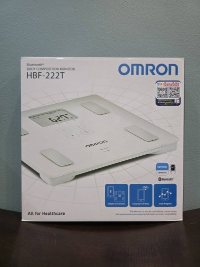 เครื่องชั่งน้ำหนักและวัดปริมาณไขมัน OMRON รุ่น HBF-222T (ประกันศูนย์ไทย 2 ปี)