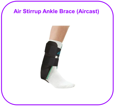 Air Stirrup Ankle Brace (Aircast) ช่วยพยุงและให้แรงกดรัดสำหรับข้อเท้าแพลง