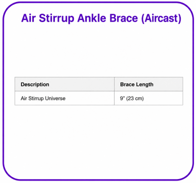 Air Stirrup Ankle Brace (Aircast) ช่วยพยุงและให้แรงกดรัดสำหรับข้อเท้าแพลง