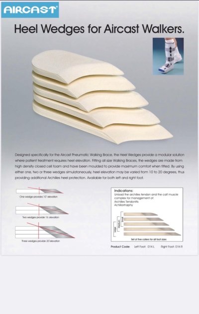 Aircast Heel Wedge (5 ชิ้น/แพ็ค) อุปกรณ์ปรับองศาส้นเท้าใน walker boot