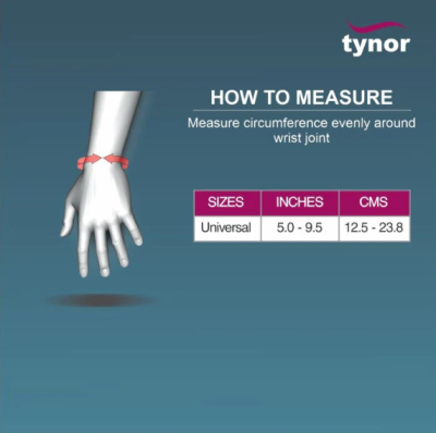 Tynor E06 Wrist Brace w/Thumb (UN) พยุงข้อมือและนิ้วโป้ง