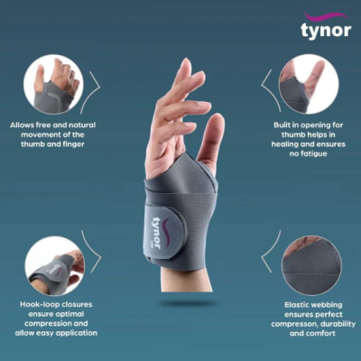 Tynor E06 Wrist Brace w/Thumb (UN) พยุงข้อมือและนิ้วโป้ง