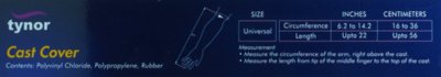 Tynor C19 Cast Cover Arm (UN) ถุงคลุมเฝือกกันน้ำ ใช้กับแขน