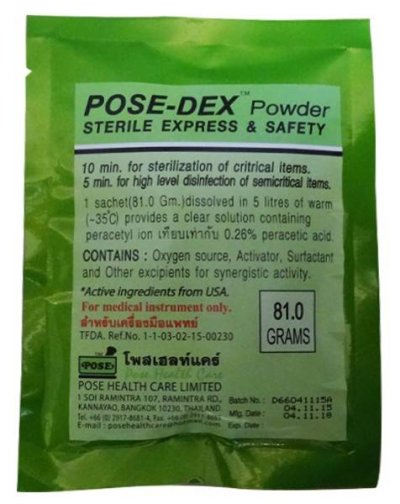 Pose-Dex Powder น้ำยาฆ่าเชื้อโรคเครื่องมือแพทย์ (สำหรับแช่) (ขายแยก 1 ซอง)