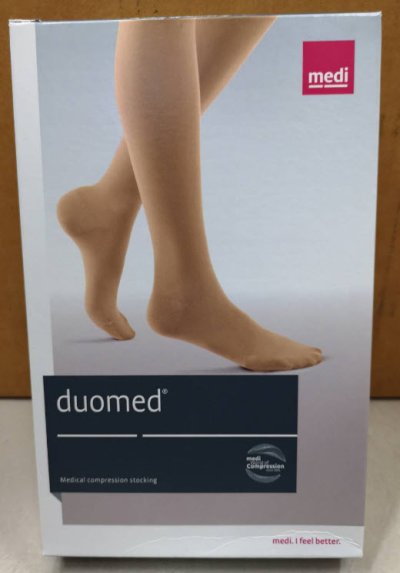 ถุงน่องเส้นเลือดขอด Duomed ซิลิโคน ต้นขา-เปิดปลายเท้า-สีเนื้อ Class2 (23-32 mmHg) (V26100)