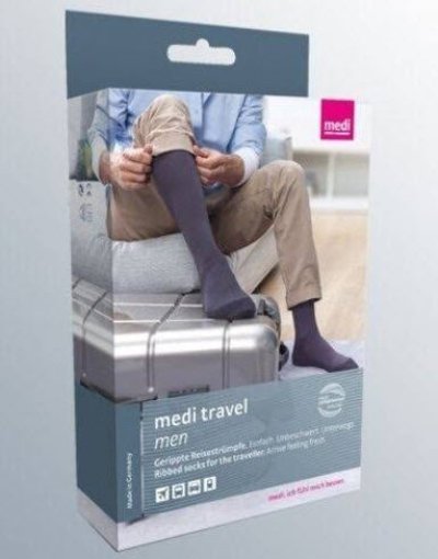 ถุงน่องเส้นเลือดขอด สำหรับการเดินทาง Medi Travel (สีดำสำหรับผู้ชาย)