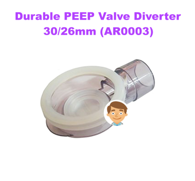 Durable PEEP Valve Diverter 30/26mm (AR0003) ไดเวอร์เตอร์สำหรับต่อเพิ่มเข้ากับ Peep Valve