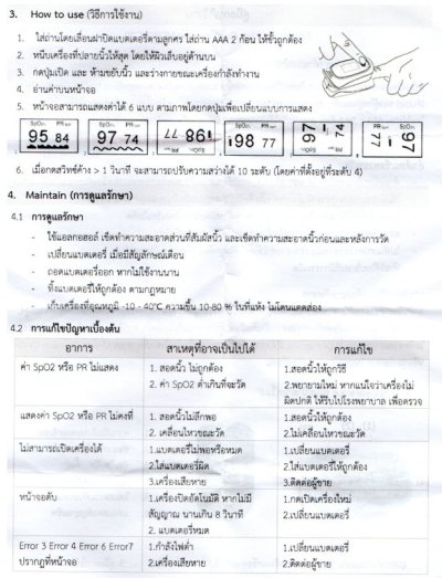เครื่องวัดออกซิเจนปลายนิ้ว ChoiceMMed MD300C29