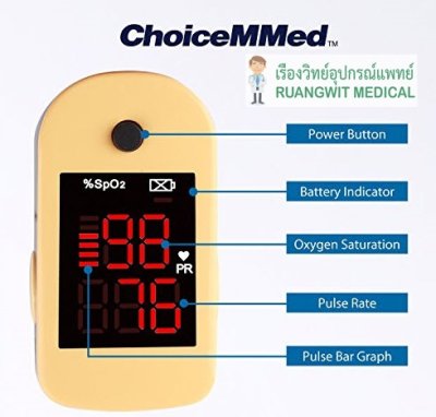 เครื่องวัดออกซิเจนปลายนิ้ว ChoiceMMed รุ่น MD300C1 (จำกัดคนละไม่เกิน 2 เครื่อง)