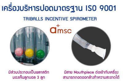 เครื่องบริหารปอด Tri-ball Incentive Spirometer (AL0014)