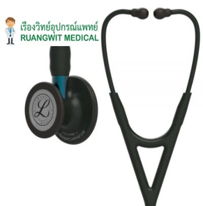 หูฟัง 3M Cardiology IV Black หัวดำก้านน้ำเงิน (6201)