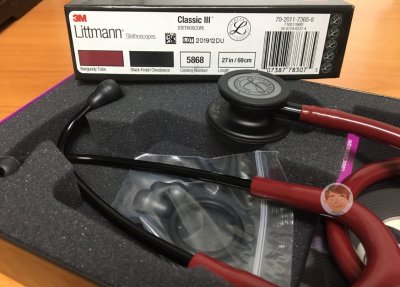 หูฟัง 3M Classic III Burgundy หัวสีดำพิเศษ [5868]