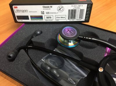 หูฟัง 3M Classic III Black หัวสีรุ้ง [5870]