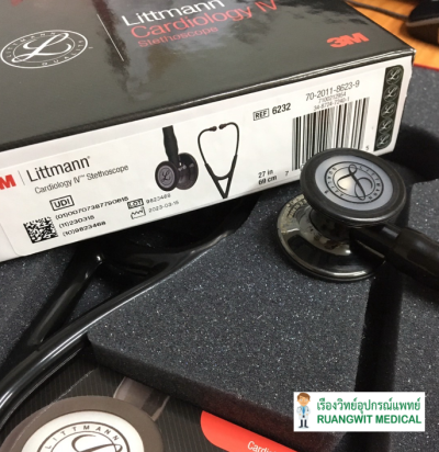 หูฟัง 3M Cardiology IV Black หัวและก้านสีควันบุหรี่ (6232)