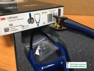 หูฟัง 3M Cardiology IV Navy หัวเรนโบว์ ก้านดำ (6242)