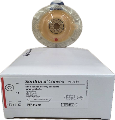 แป้น Coloplast Sensura Click Xpro Convex Deep Baseplate ก้นถ้วยลึก (ขายแยก 1 ชิ้น)