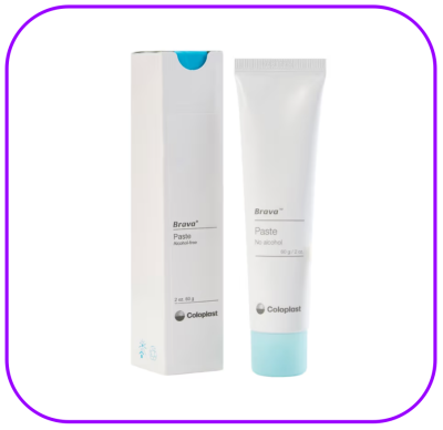 Brava Paste 60 g [Coloplast] - No alcohol กาวยึดแป้นรูเปิดหน้าท้อง (Exp 05-2028)