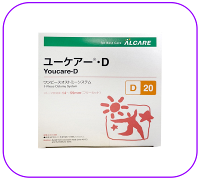 แป้นพร้อมถุงอุจจาระใส Youcare-D 14-59mm (16781) (1 ชิ้น)