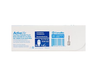แป้นพร้อมถุงอุจจาระใส Convatec Active Life 19-64 มม. (22771) (1 ชิ้น)
