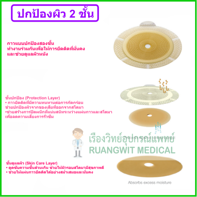 แป้นเรียบ พร้อมถุงอุจจาระ Coloplast Sensura Ostomy Bag Opaque (15580) (1 ชิ้น)