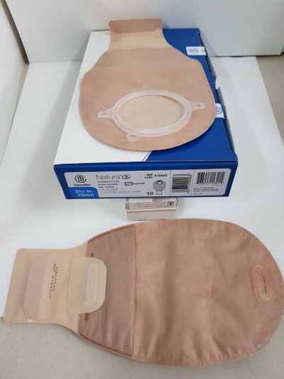 ถุงอุจจาระ Convatec Natura Drainable Pouch ขุ่น มีตัวกรองกลิ่น ระบายแก๊ส 70 mm (416423) (1 ชิ้น)