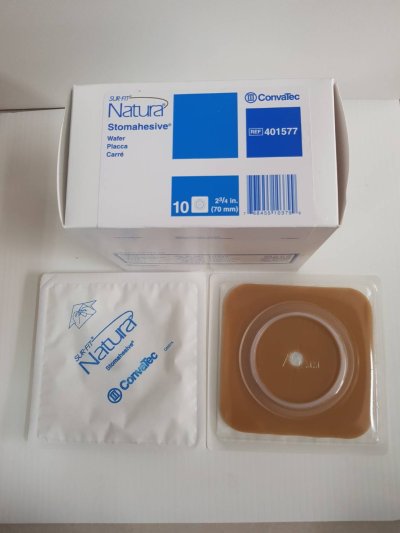 แป้น Convatec Sur-Fit Natura Stomahesive รุ่นพื้นฐาน 70 มม. (401577) (1 ชิ้น)