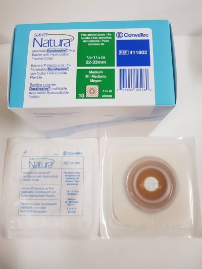 แป้น Convatec Moldable แบบปั้นได้ 45 มม. กลาง (medium stoma 22-33 มม.) (411802) (1 แผ่น)