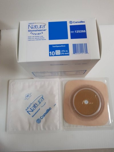 แป้นนิ่มยืดหยุ่น Convatec Natura Stomahesive Flexible  70 มม. (125266) (1 ชิ้น)