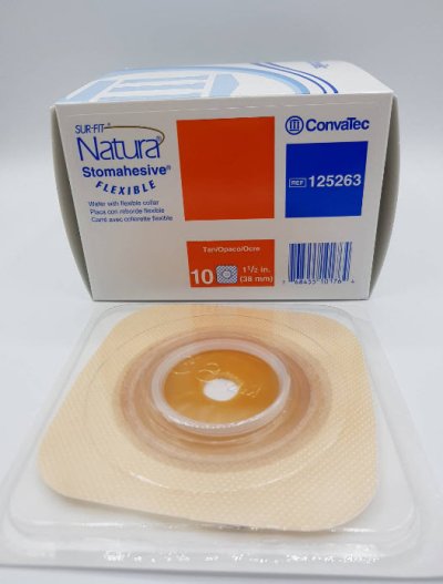 แป้นนิ่มยืดหยุ่น Convatec Natura Stomahesive Flexible  38 มม. (125263) (1 ชิ้น)
