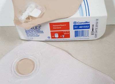 ถุงปัสสาวะขุ่นปลายก๊อก 38 มม. ConvaTec SUR-FIT Natura Urostomy Pouch (401552) (1 ชิ้น)