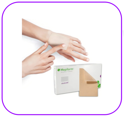 Mepiform Silicone Gel Sheet 10x18 cm แผ่นซิลิโคนลดรอยแผลเป็นขนาดใหญ่ (1 แผ่น)