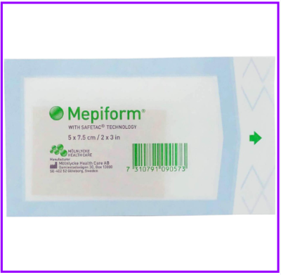 Mepiform Silicone Gel Sheet 5x7.5 cm แผ่นซิลิโคนลดรอยแผลเป็น (1 แผ่น)