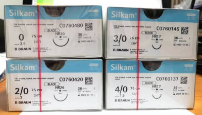เข็มติดไหม Silkam B-Braun เยอรมัน (1 ซอง)