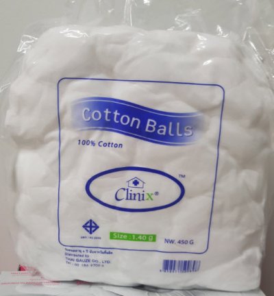 สำลีก้อนสเตอร์ไรด์ Clinix 1.4g (450g)