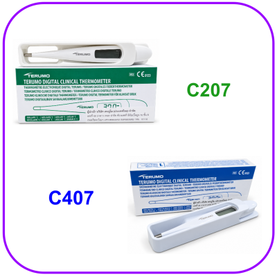 ปรอทวัดไข้ Terumo C407 (Oral/Rectal) (กล่องน้ำเงิน) (รุ่นใหม่)