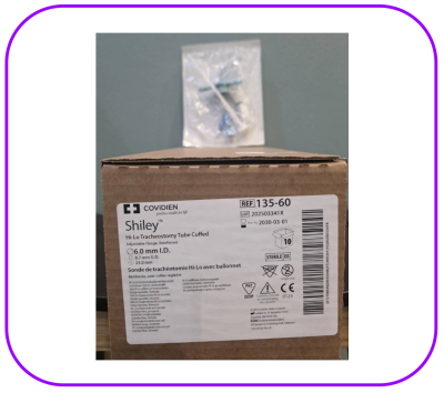 Shiley Tracheostomy Tube Cuffed Adjusable Flange, Reinforced (1 อัน)