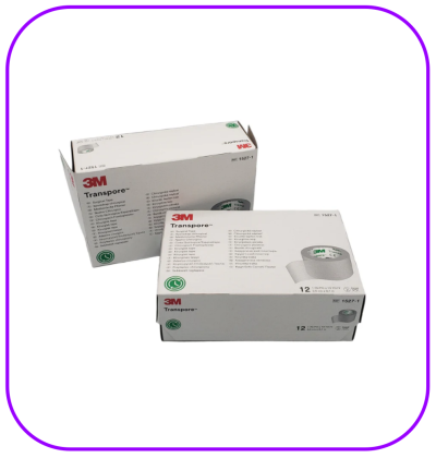 3M Transpore ขนาด 0.5 นิ้ว (24ม้วน/กล่อง)